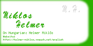 miklos helmer business card