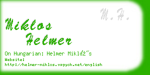 miklos helmer business card